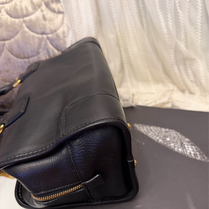 羅意威 黑色皮革 托特包 手提包 腋下包 Amazona 28 側背包 皮革 斜挎包 中古 loewe amazona 28 shoulder bag-15