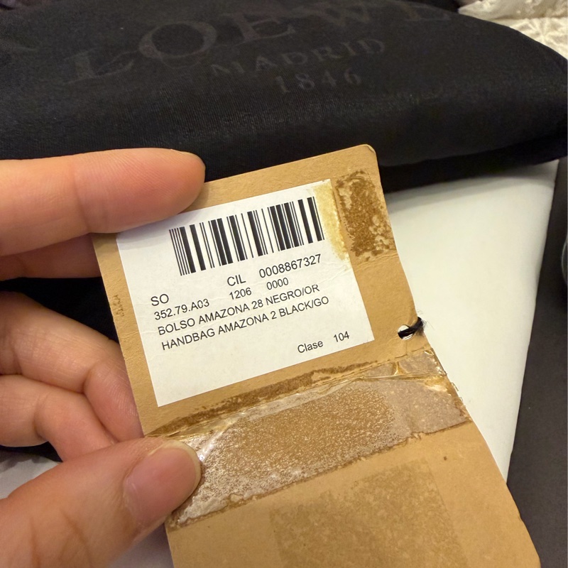 羅意威 黑色皮革 托特包 手提包 腋下包 Amazona 28 側背包 皮革 斜挎包 中古 loewe amazona 28 shoulder bag-16