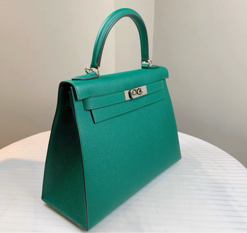先確認貨存再拍🩷有購証✨愛馬仕 Hermes Z6 孔雀綠 Epsom皮 金扣Kelly28-2
