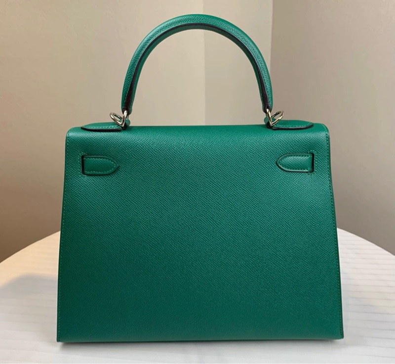 先確認貨存再拍🩷有購証✨愛馬仕 Hermes Z6 孔雀綠 Epsom皮 金扣Kelly28-5