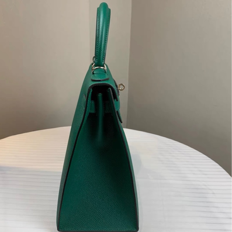 先確認貨存再拍🩷有購証✨愛馬仕 Hermes Z6 孔雀綠 Epsom皮 金扣Kelly28-6