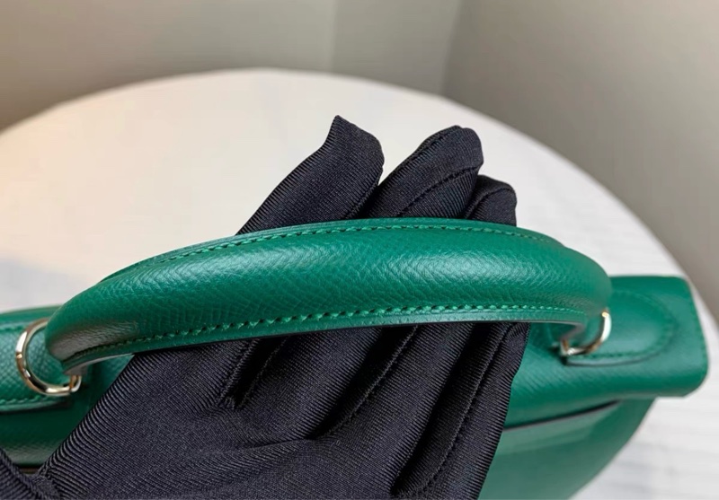 先確認貨存再拍🩷有購証✨愛馬仕 Hermes Z6 孔雀綠 Epsom皮 金扣Kelly28-7