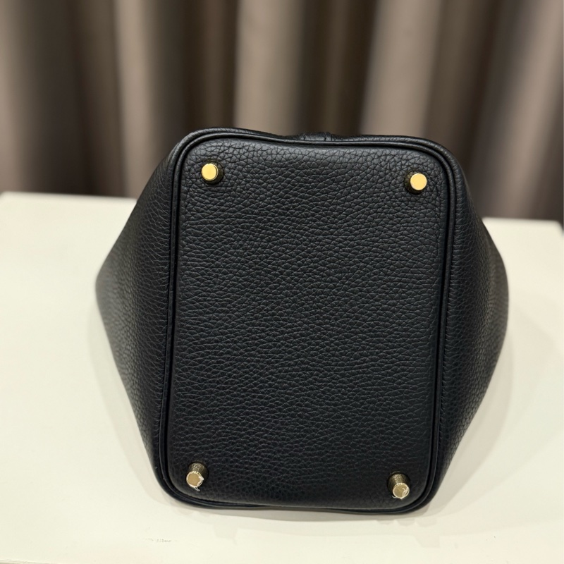 Hermes愛馬仕 菜籃子picotin lock18黑金-5