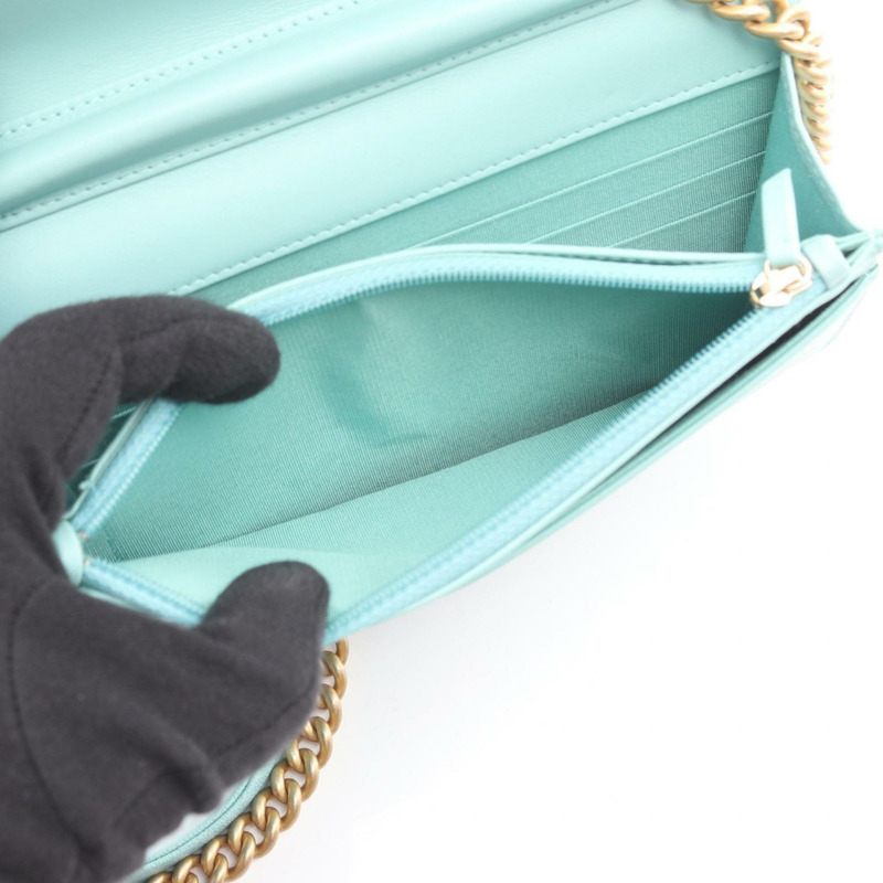 香奈兒 Boy Chanel Matelasse 女士單背包,粒面小牛皮材質,藍色,AP1117-5