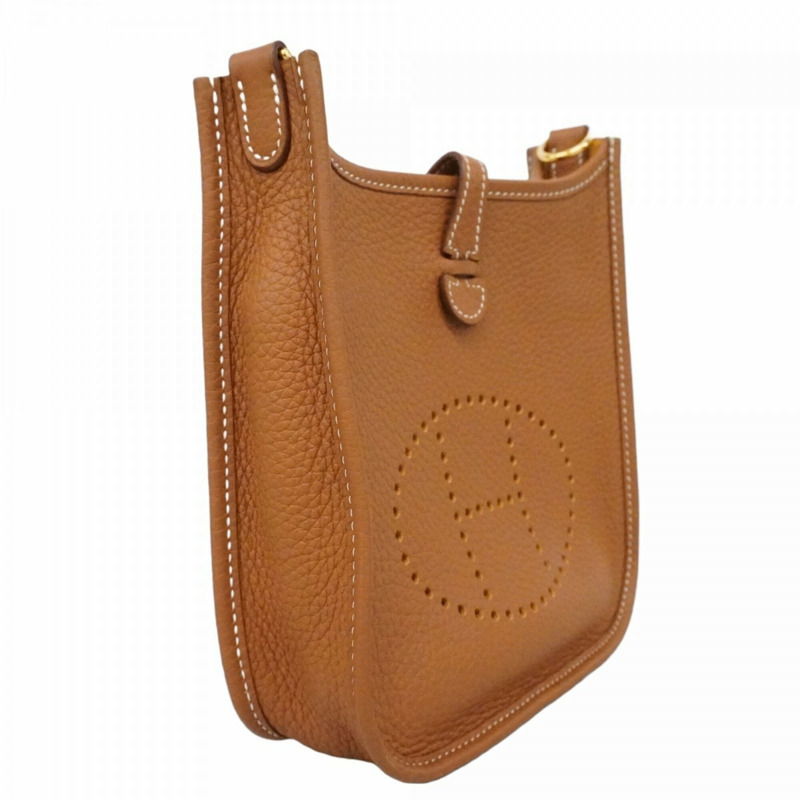 愛馬仕 Evelyne TPM 女士單肩包，Taurillon Clemence 皮革，金色，K 字印記-1