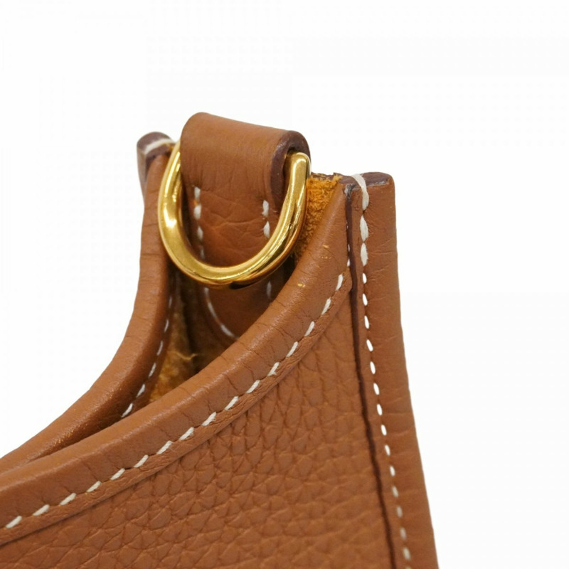 愛馬仕 Evelyne TPM 女士單肩包，Taurillon Clemence 皮革，金色，K 字印記-6