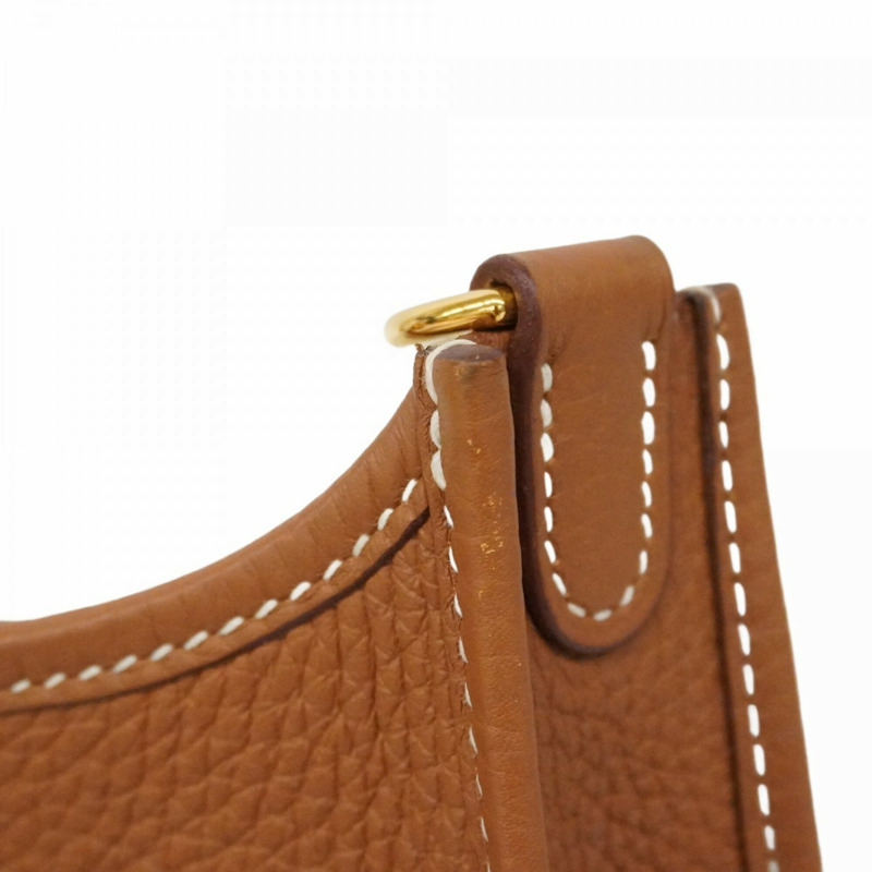 愛馬仕 Evelyne TPM 女士單肩包，Taurillon Clemence 皮革，金色，K 字印記-7