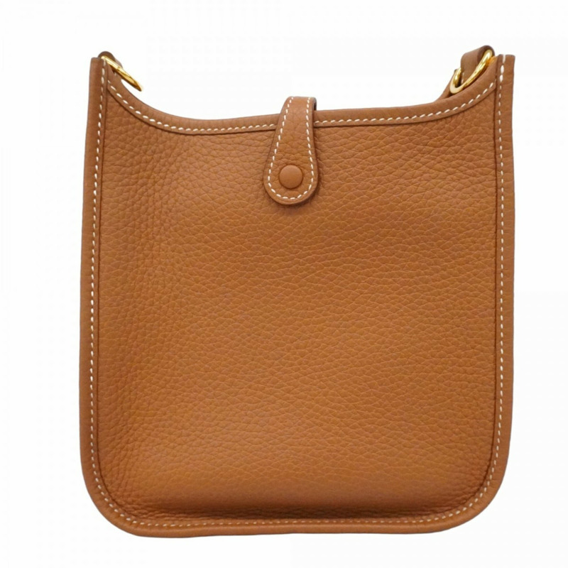 愛馬仕 Evelyne TPM 女士單肩包，Taurillon Clemence 皮革，金色，K 字印記-8