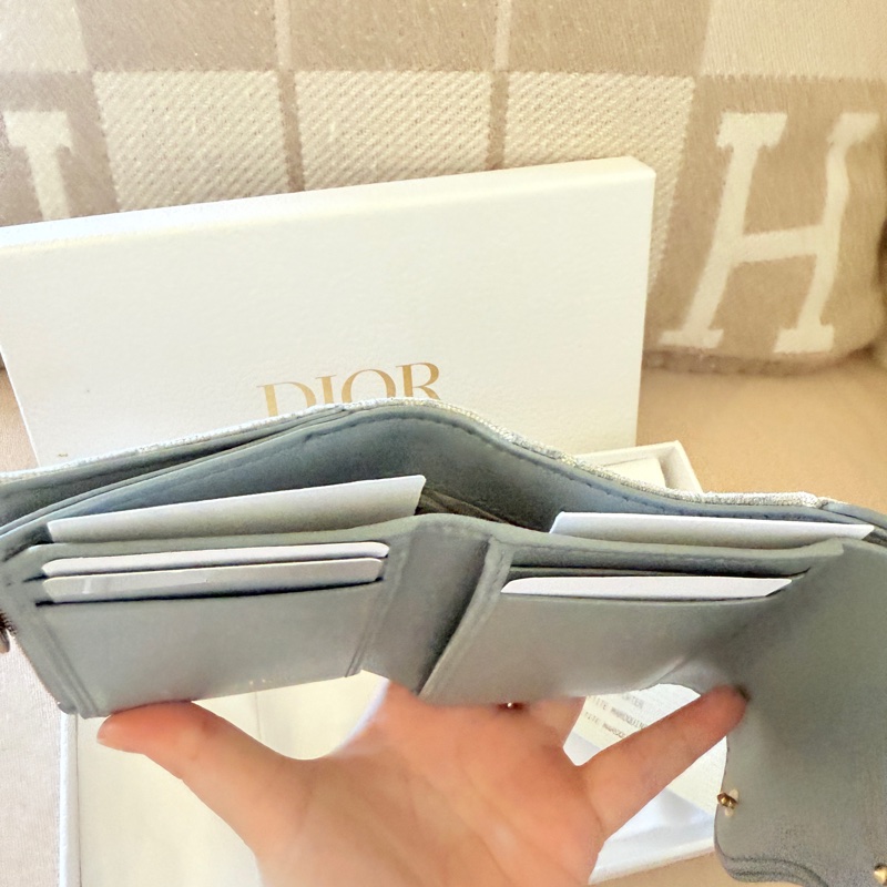 Dior 老花短夾 99新閒置新 全配-3