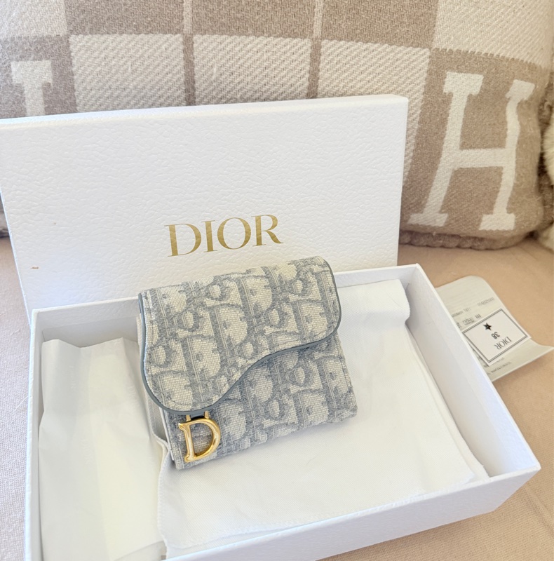 Dior 老花短夾 99新閒置新 全配-6