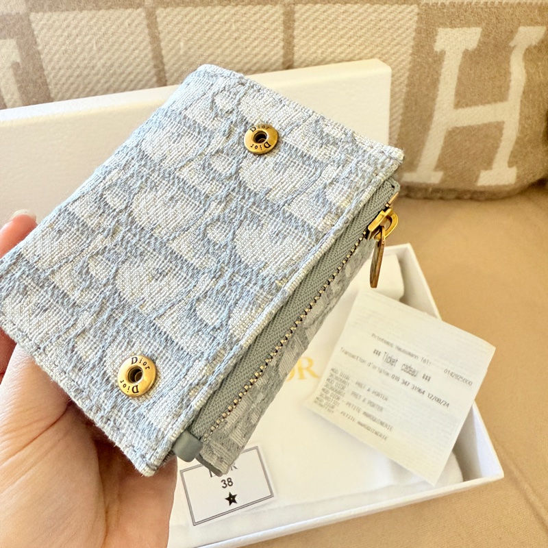 Dior 老花短夾 99新閒置新 全配-7