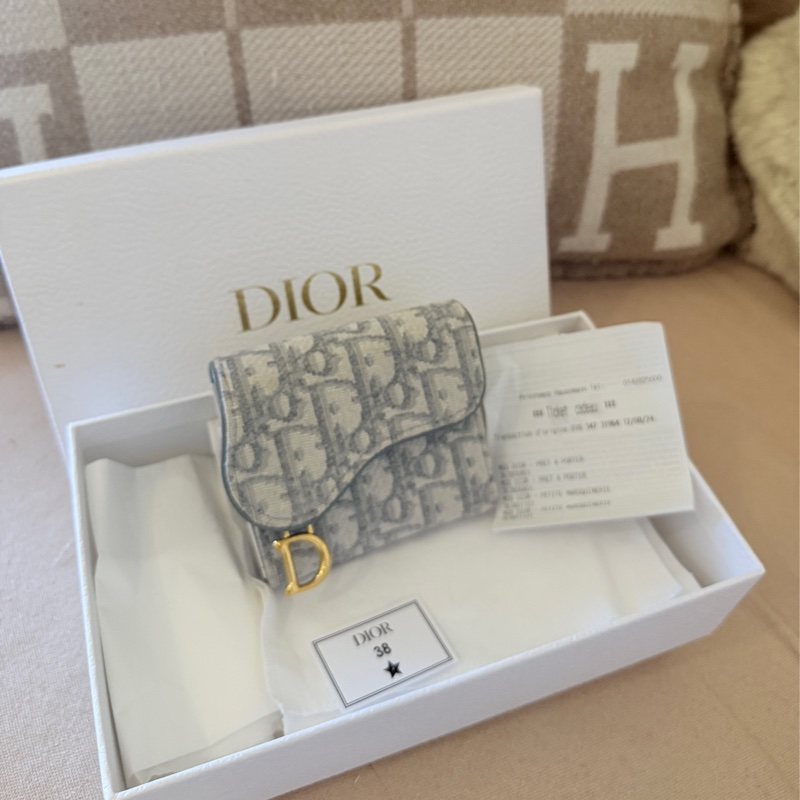 Dior 老花短夾 99新閒置新 全配-11