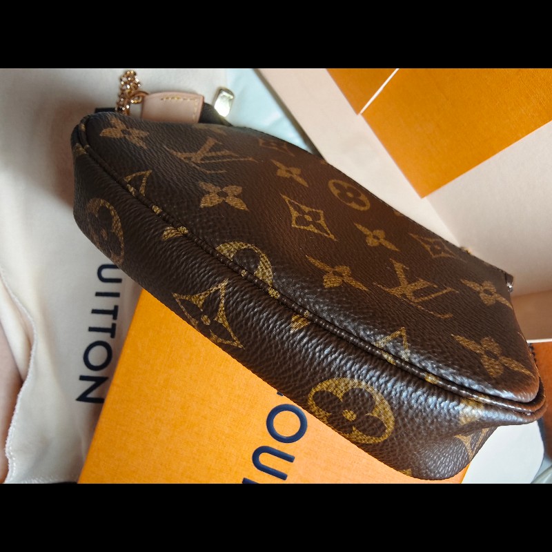 LV小麻將小手肩包9.8新-5