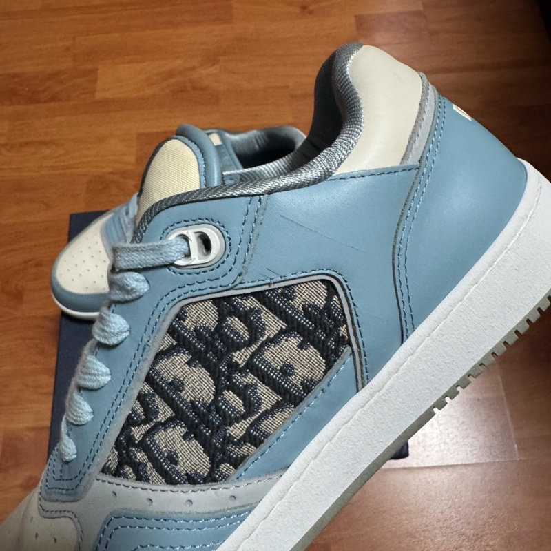 Dior迪奧b27低幫休閒板鞋 藍白色cd印花 40.5碼-6