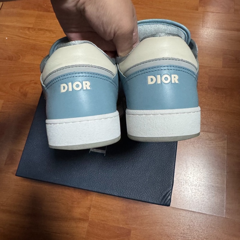 Dior迪奧b27低幫休閒板鞋 藍白色cd印花 40.5碼-7