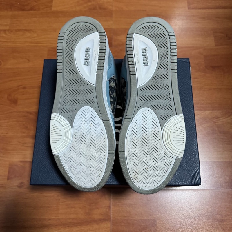 Dior迪奧b27低幫休閒板鞋 藍白色cd印花 40.5碼-9