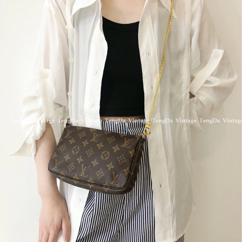 路易威登麻將包 LV大麻將原花老花一字拉鍊百搭款-2