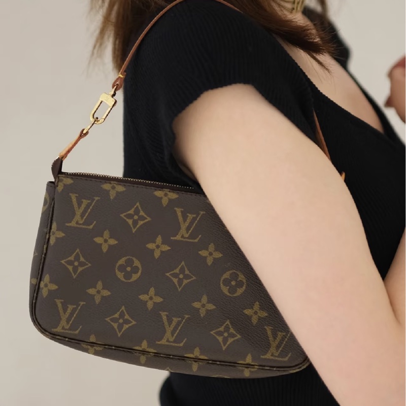 路易威登麻將包 LV大麻將原花老花一字拉鍊百搭款-4