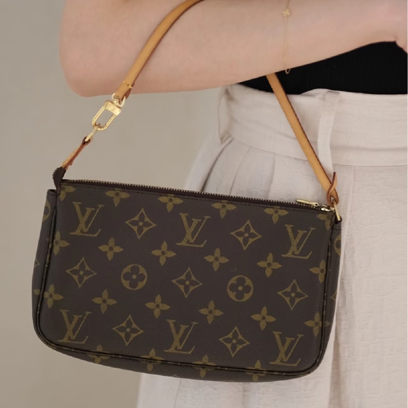 路易威登麻將包 LV大麻將原花老花一字拉鍊百搭款-5