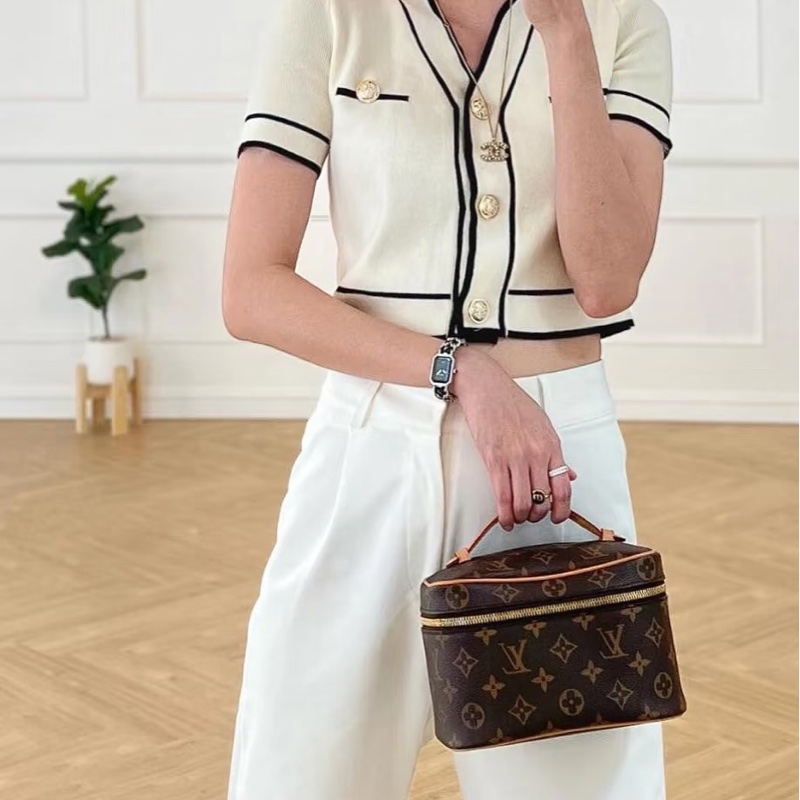 路易威登化妝包包 LV Nice Mini 原花老花✨化妝包改裝斜背 小廢包必備 M44495-8