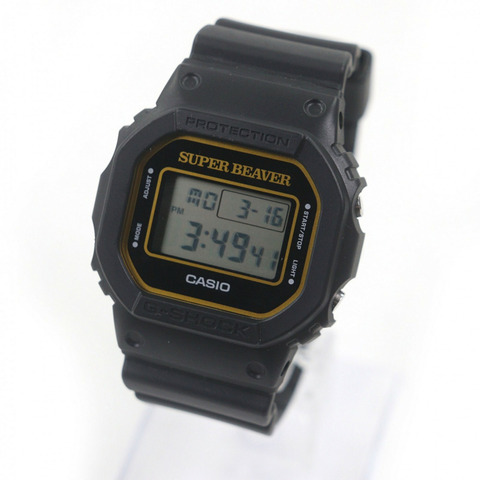 卡西歐 G-SHOCK DW-5600SB23-1JR SUPER BEAVER 聯名款數位手錶，限量版（3000 枚），速度型，黑色，男士款（2023 年款）