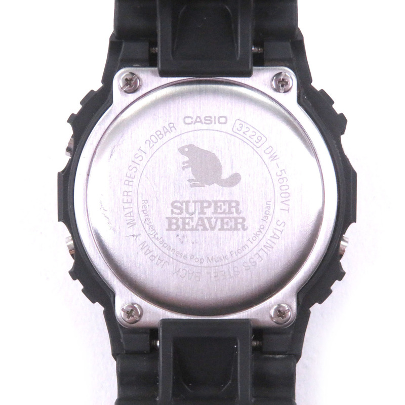 卡西歐 G-SHOCK DW-5600SB23-1JR SUPER BEAVER 聯名款數位手錶，限量版（3000 枚），速度型，黑色，男士款（2023 年款）-3