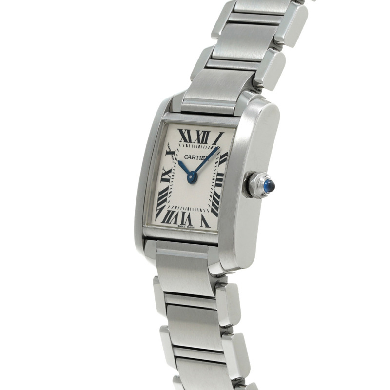 卡地亞 Tank Française SM W51008Q3 銀色女款石英腕錶（二手）- Ginzo-2