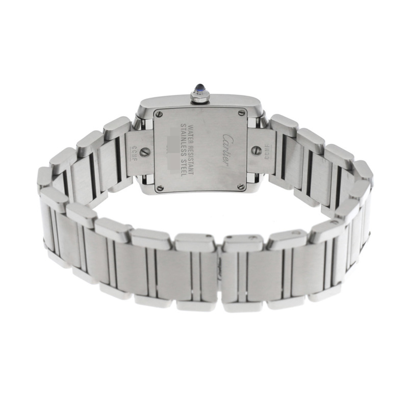 卡地亞 Tank Française SM W51008Q3 銀色女款石英腕錶（二手）- Ginzo-4