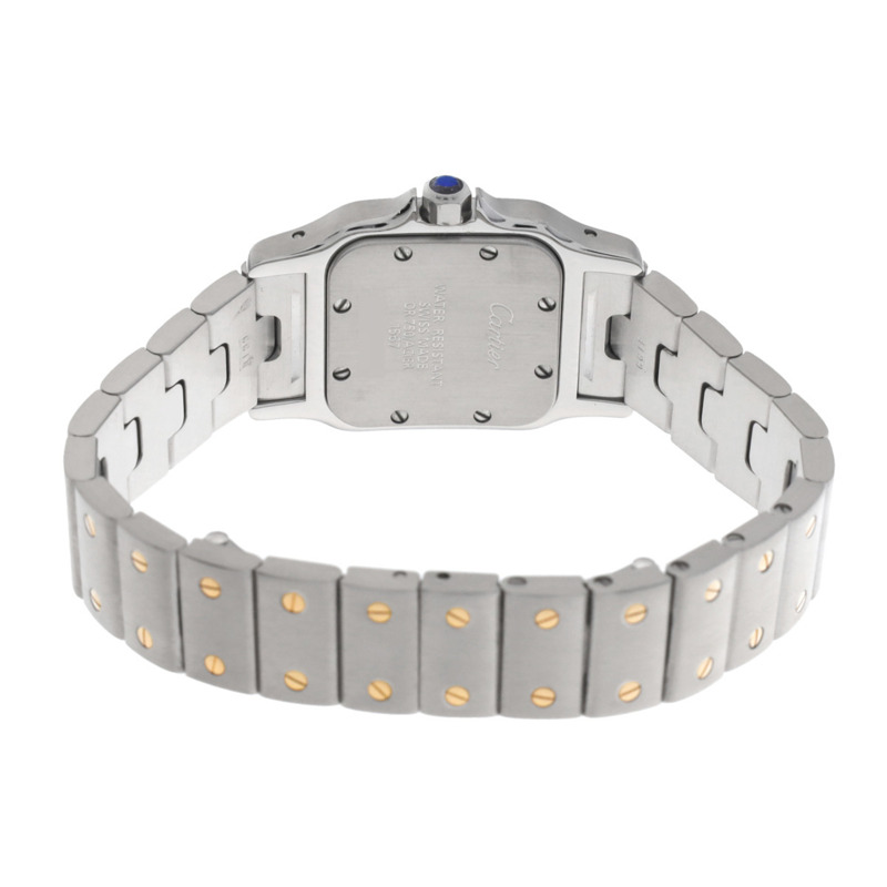 卡地亞 Santos Galbee SM W20012C4 象牙色女款石英腕錶(二手)- Ginzo-4