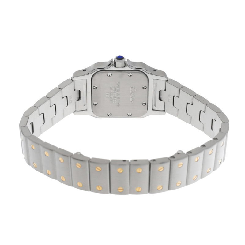 卡地亞 Santos Galbee SM W20012C4 象牙色女款石英腕錶（二手）- Ginzo-4