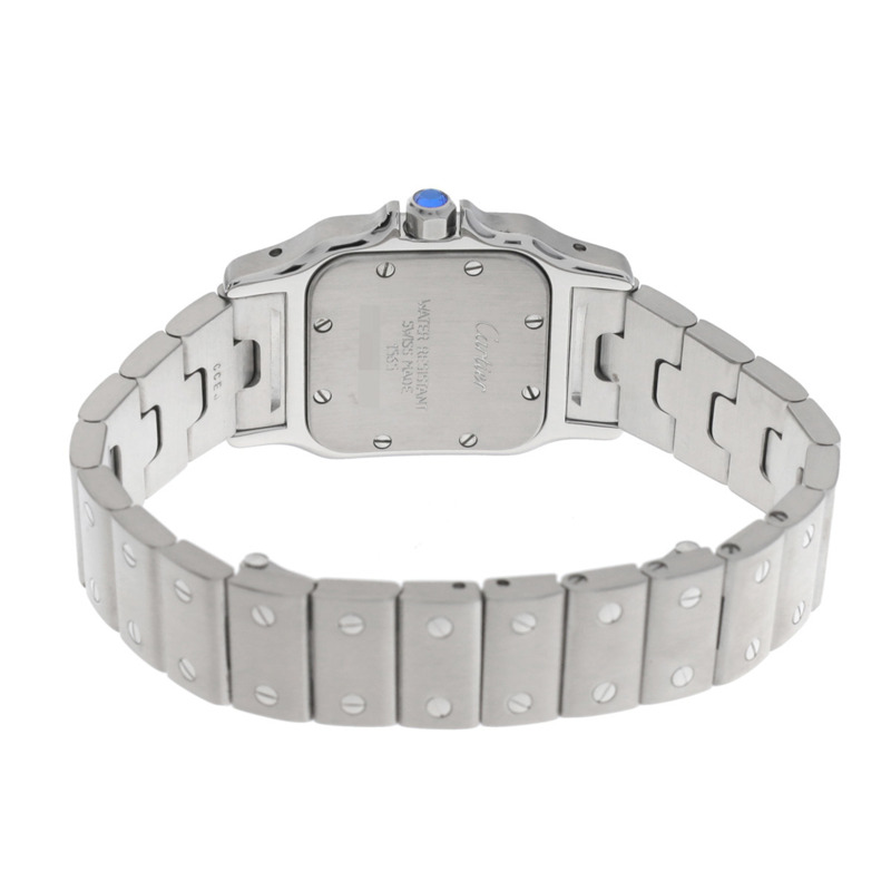 卡地亞 Santos Galbee SM W20017D6 白色女款石英腕錶（二手）- Ginzo-4