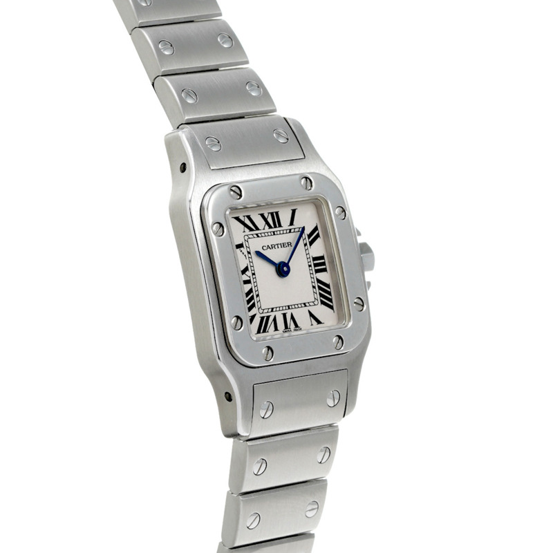 卡地亞 Santos Galbee SM W20056D6 白色女士石英手錶（二手） - Ginzo-3