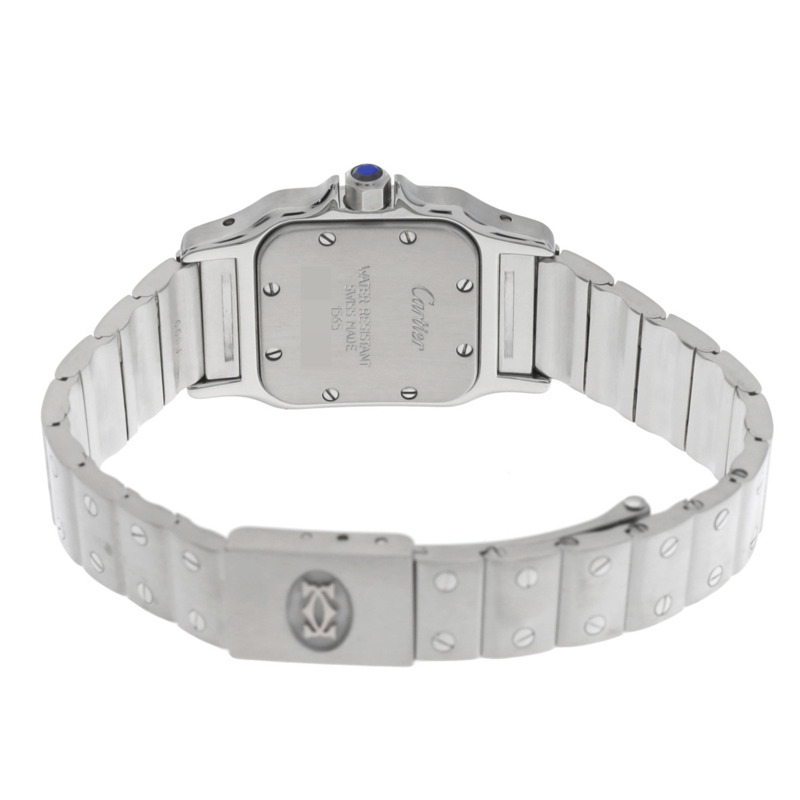 卡地亞 Santos Galbee SM W20024D6 象牙色女士石英腕錶（二手）- Ginzo-4