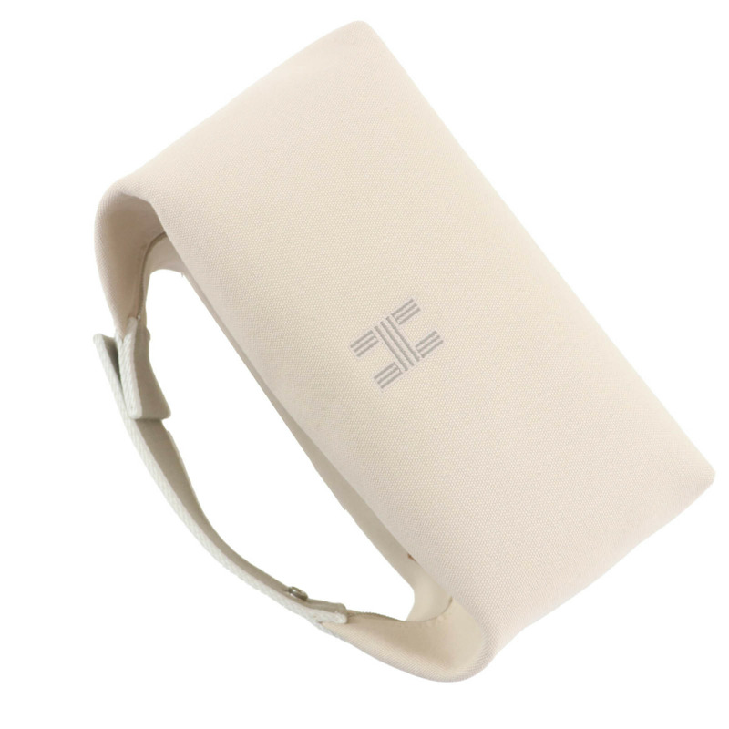 愛馬仕 (HERMES) Bride-à-Brac GM 100% 純棉 H Logo Sellier 連結手提包/手拿包，象牙色，法國製造，女士款-4