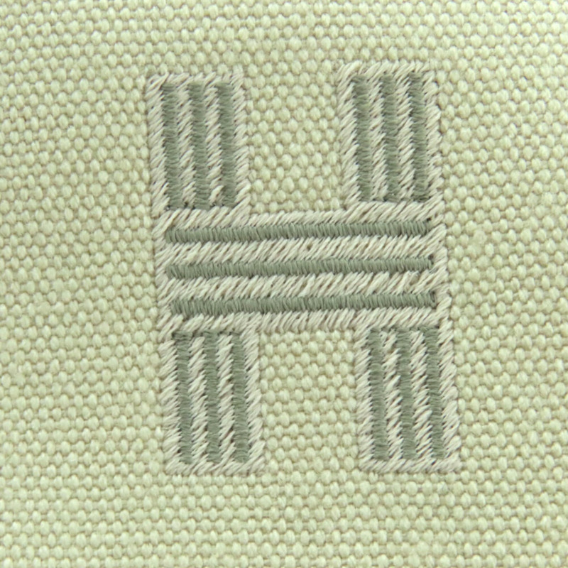 愛馬仕 (HERMES) Bride-à-Brac GM 100% 純棉 H Logo Sellier 連結手提包/手拿包，象牙色，法國製造，女士款-7