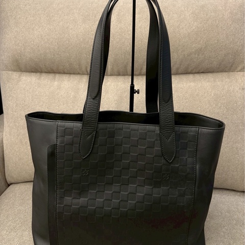 LV新款黑棋盤大手提