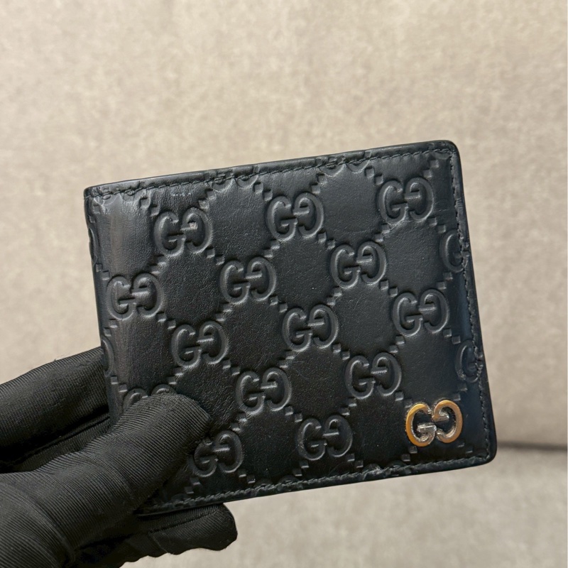 GUCCI黑色零錢袋短夾-1