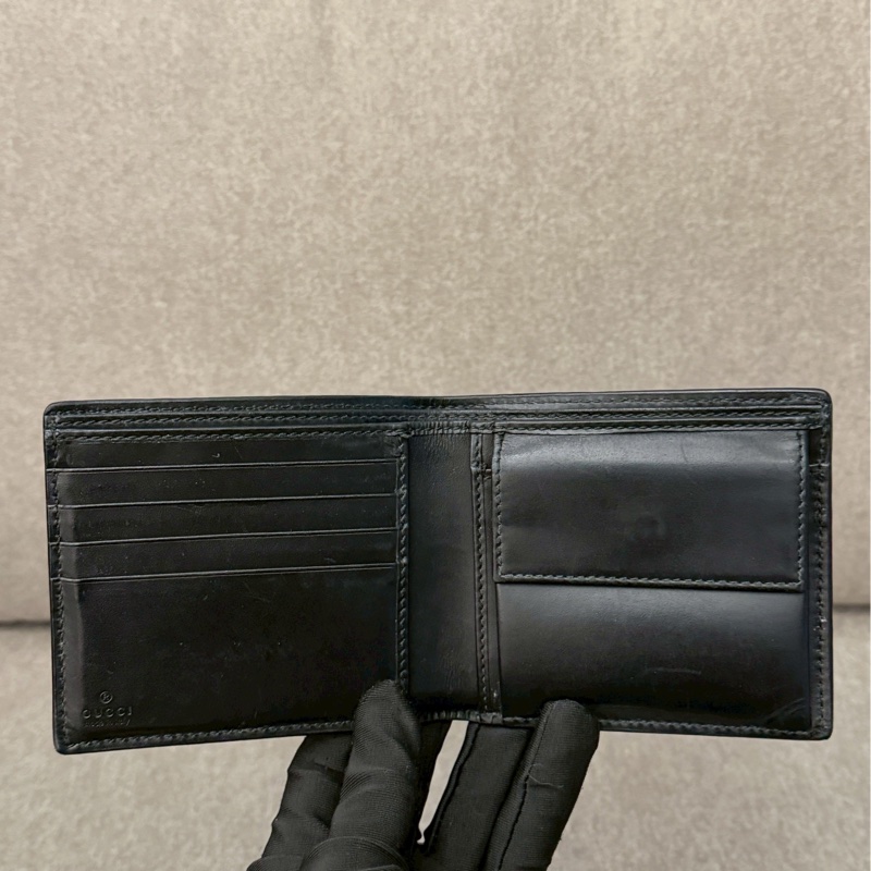 GUCCI黑色零錢袋短夾-3