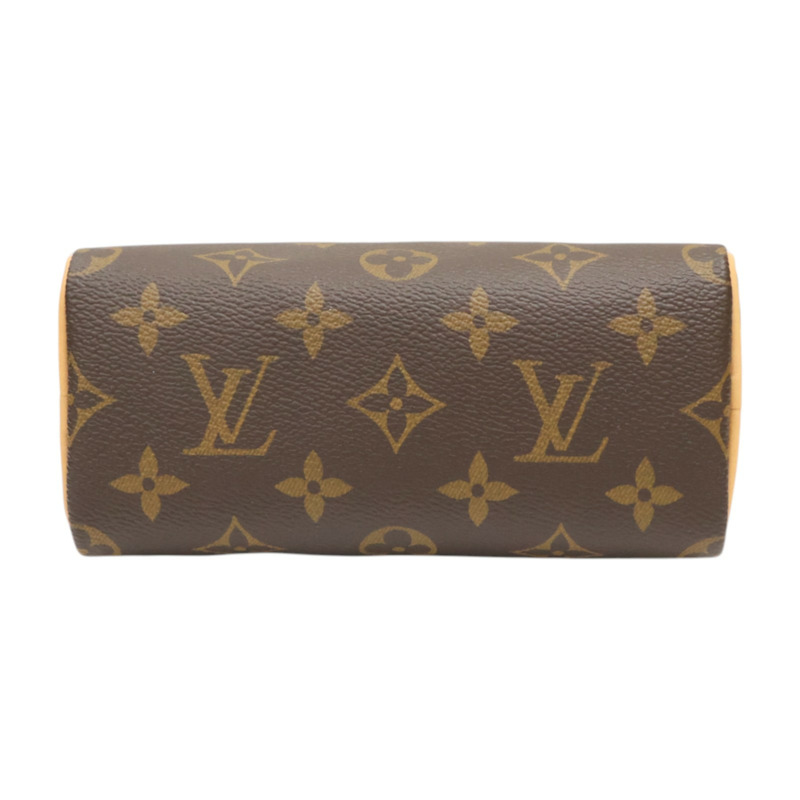 棕色 原花帆布 Nano Speedy 肩背包【LOUIS VUITTON LV 路易威登】 M81085-3
