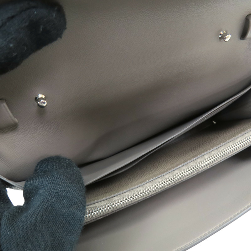 錫器灰 Epsom牛皮 Constance To Go Wallet 肩背包 K刻 銀扣【HERMES 愛馬仕】 H080125CK8F-6