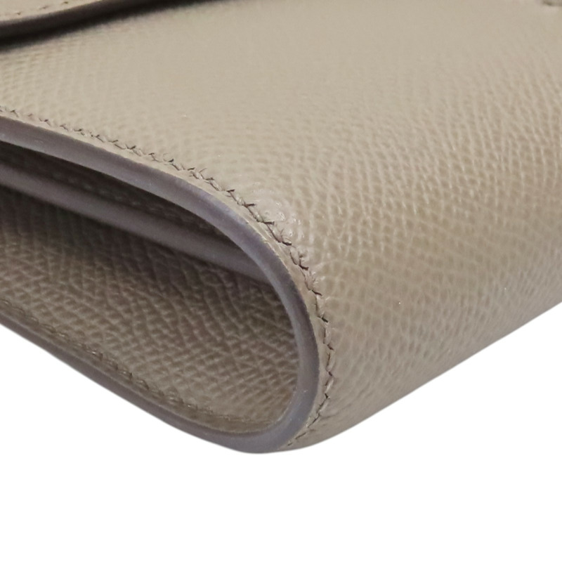 錫器灰 Epsom牛皮 Constance To Go Wallet 肩背包 K刻 銀扣【HERMES 愛馬仕】 H080125CK8F-13