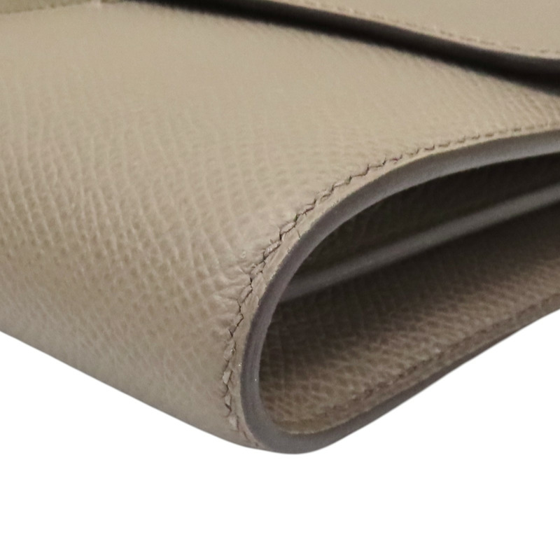 錫器灰 Epsom牛皮 Constance To Go Wallet 肩背包 K刻 銀扣【HERMES 愛馬仕】 H080125CK8F-14