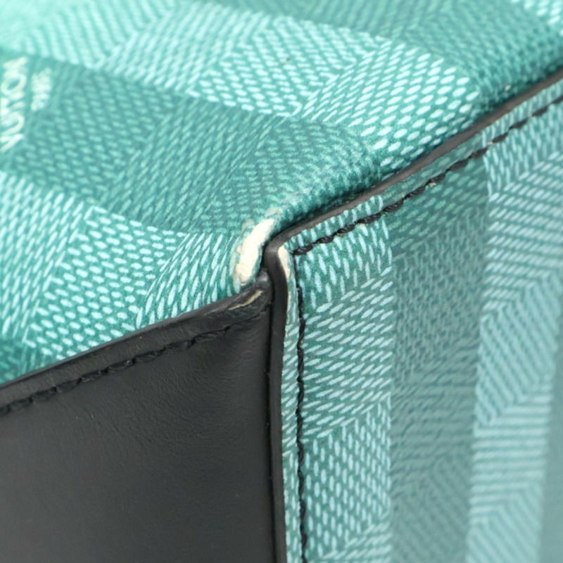 綠色 棋盤Stripe帆布 Weekend Tote 兩用包【LOUIS VUITTON LV 路易威登】 M59919-9