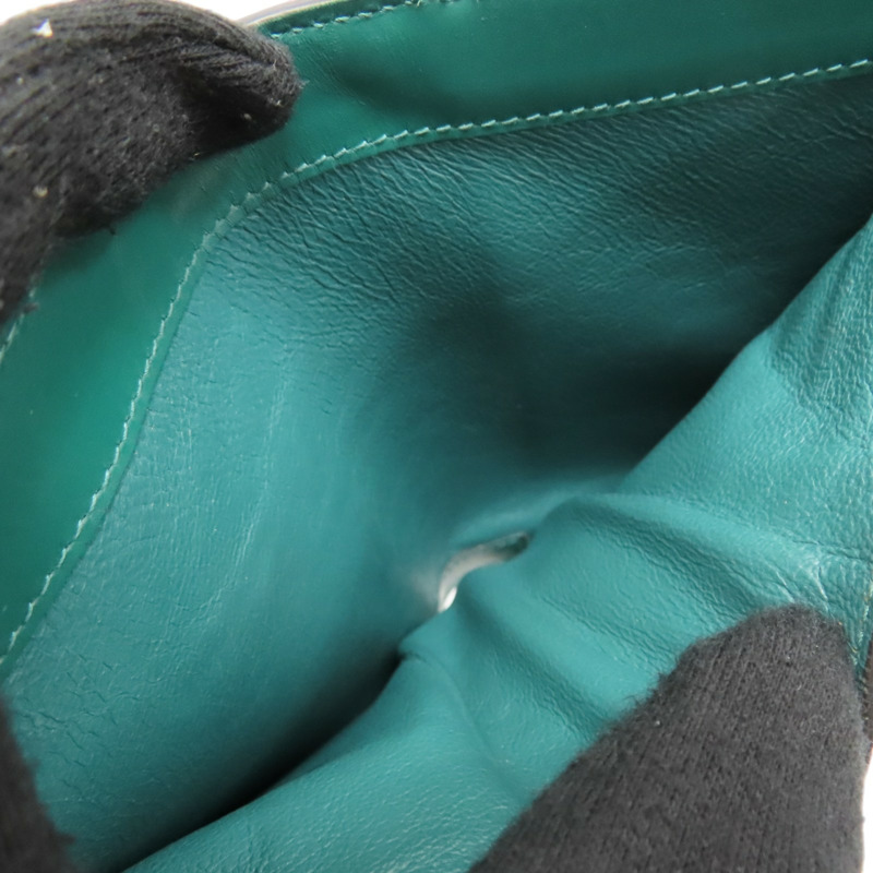 黑/綠色 牛皮 Serpenti Forever 扣式中夾 294606【BVLGARI 寶格麗】 294606-5