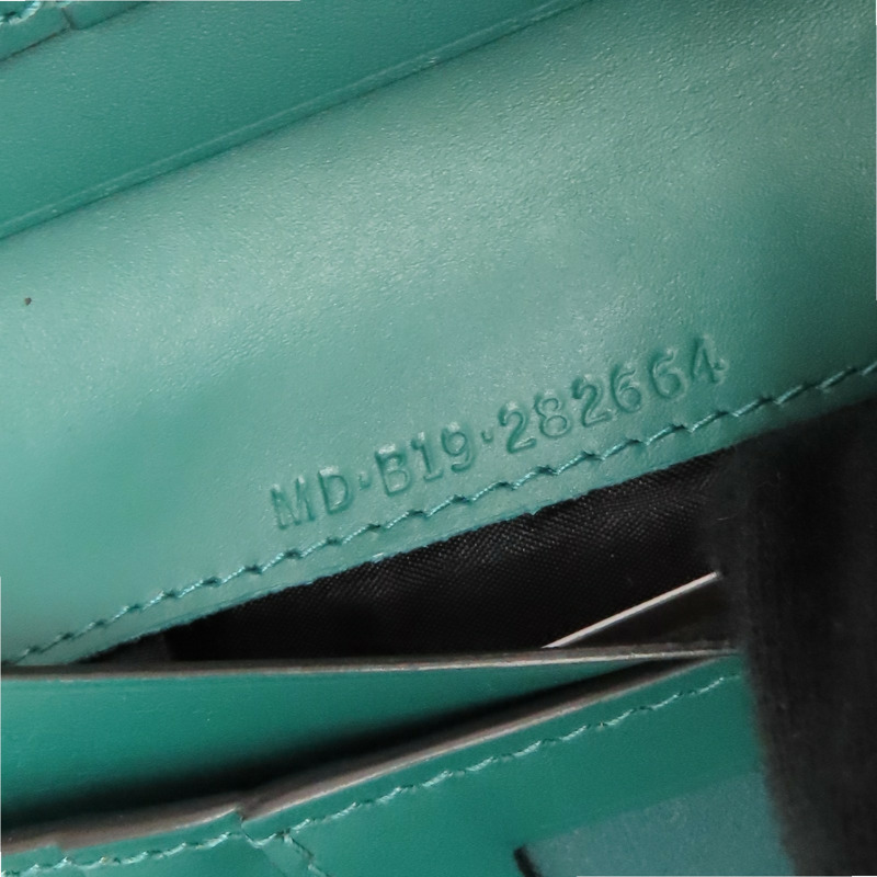 黑/綠色 牛皮 Serpenti Forever 扣式中夾 294606【BVLGARI 寶格麗】 294606-8