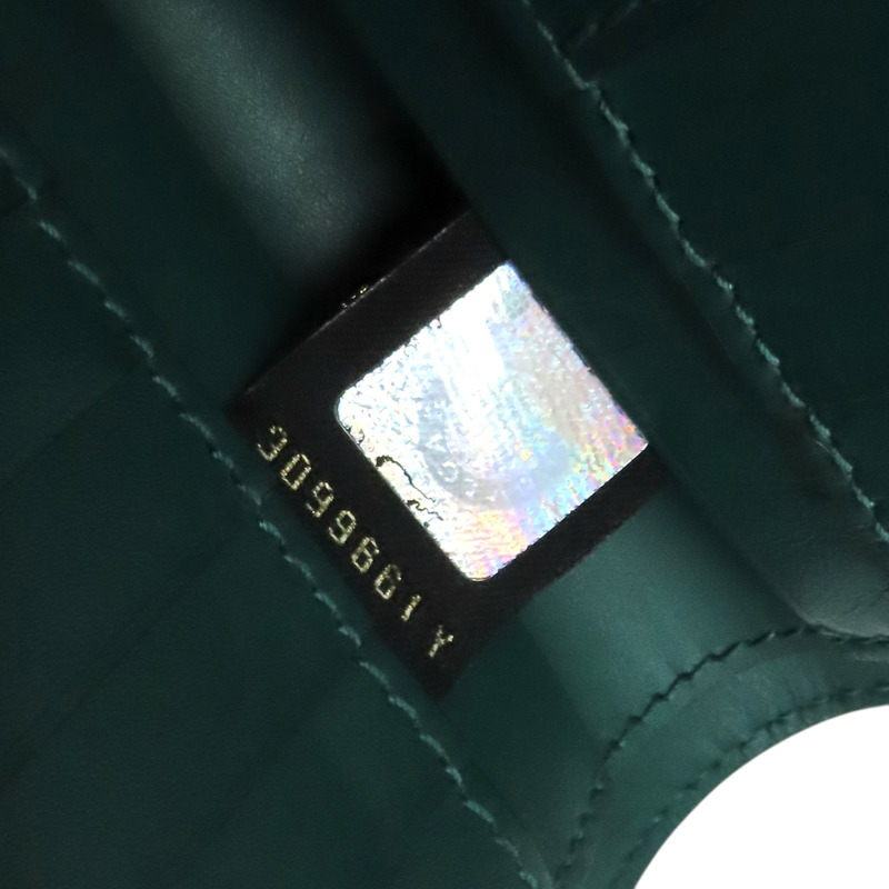 黑/綠色 牛皮 Serpenti Forever 扣式中夾 294606【BVLGARI 寶格麗】 294606-9