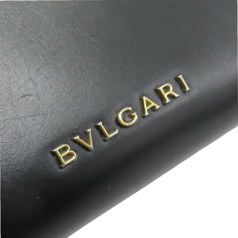 黑/綠色 牛皮 Serpenti Forever 扣式中夾 294606【BVLGARI 寶格麗】 294606-11