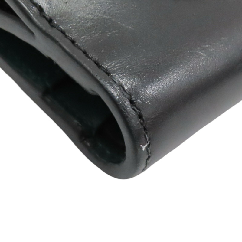 黑/綠色 牛皮 Serpenti Forever 扣式中夾 294606【BVLGARI 寶格麗】 294606-13