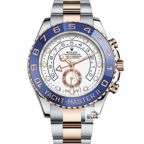 【大眾名錶】ROLEX 勞力士 116681 Yacht-Master II 18K玫瑰半金 玫瑰金大遊艇 2021/09 大眾名錶B1225