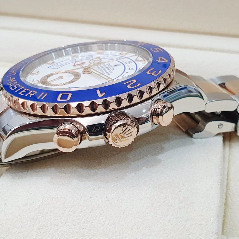 【大眾名錶】ROLEX 勞力士 116681 Yacht-Master II 18K玫瑰半金 玫瑰金大遊艇 2021/09 大眾名錶B1225-5